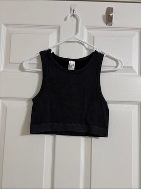 Women’s Black Cropped Tank Top